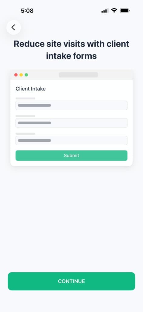 HandyBro client intake form collecting project details